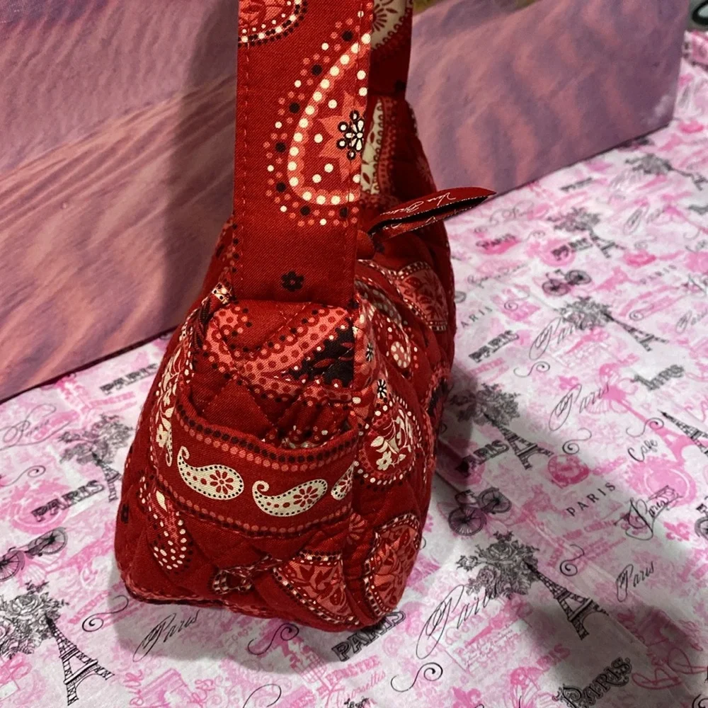 Two items Vera Bradley deep red Parsley shoulder bag.